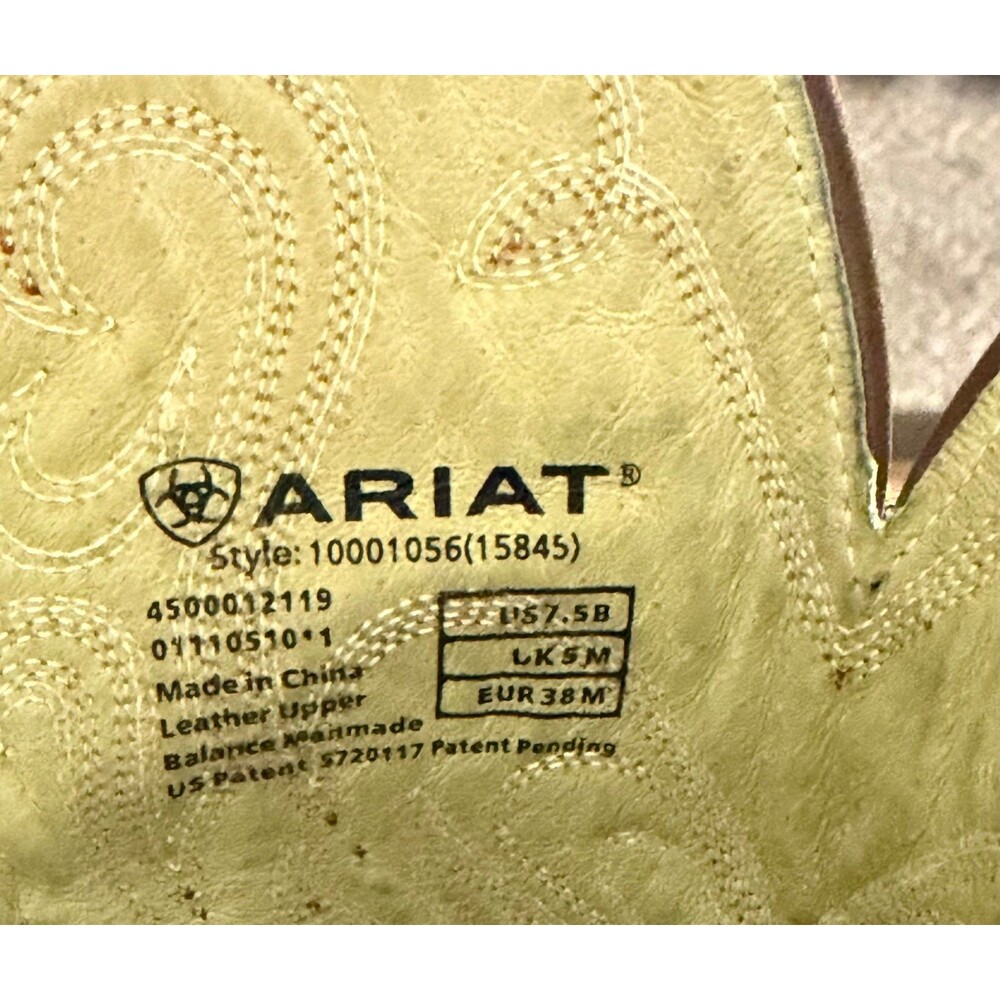 Ariat Boots Brown Cowgirl Size 7.5B - Picture 11 of 11